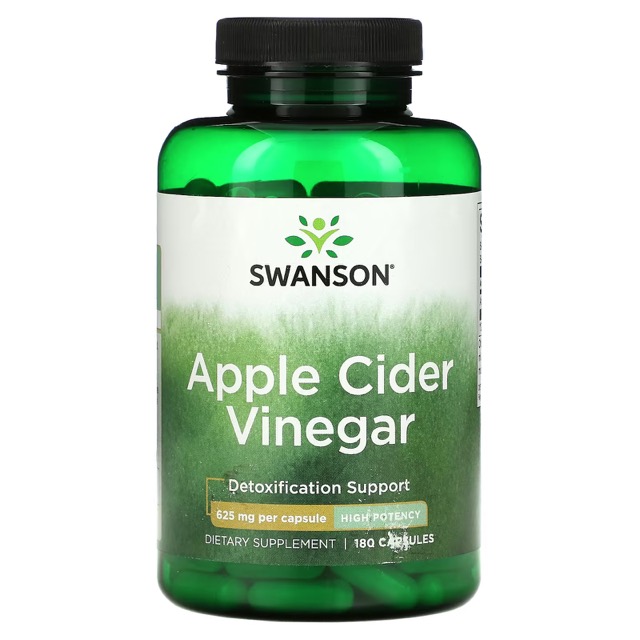 Swanson Apple Cider Vinegar High Potency, 625mg, 180 Capsules