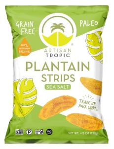 ARTISAN TROPIC Plantain Strips - Vegan, Paleo, Gluten Free Chips – Whole 30 Approved Foods Non-GMO Healthy Snack for Lunches