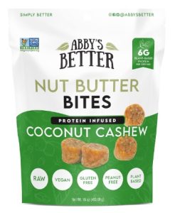 Abby's Better Nut Butter Bites - Vegan, Gluten Free, Peanut Free, Non-GMO, Paleo
