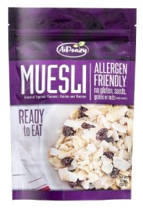AiPeazy Muesli - Gluten Free, Paleo Mix for Breakfast, Snacks, Cereal & More - with Organic Raisins, Tigernut, Coconut & Banana