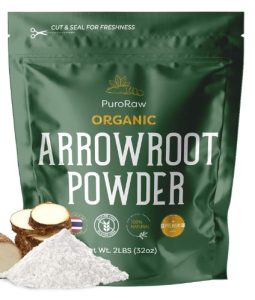 Puroraw Arrowroot Powder 2lb, Gluten Free Flour