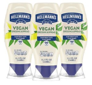 Hellmann's Vegan Dressing and Spread Vegan 3 Ct for a Rich, Creamy Plant-Based Alternative to Mayo Same Great Taste