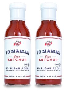 Keto Classic Ketchup by Yo Mama's Foods – Pack of (2) - No Sugar Added, Low Carb, Vegan, Gluten Free, Paleo Friendly