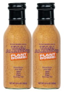Plant Bomb Thai Almond Plant-Based Sauce, Marinade & Dressing - Gluten-Free, Non-GMO, Dairy-Free, No Sugar Added