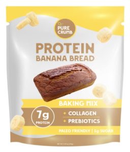 Pure Crumb Protein Banana Bread Mix - Collagen Protein, Paleo Friendly, Low Sugar, Gluten Free