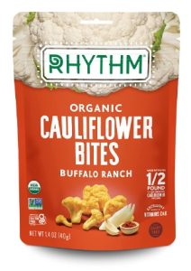 Rhythm Superfoods Organic Crunchy Cauliflower Bites Buffalo Ranch Flavor, Gluten Free