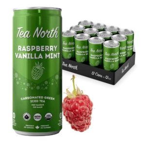 Tea North Keto Carbonated Iced Tea Raspberry Vanilla Mint
