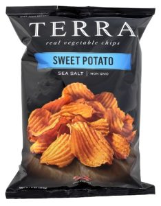 Terra Vegetable Chips, Crinkle Cut Sweet Potato Chips with Sea Salt