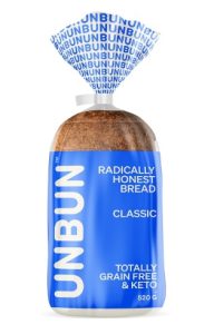 UNBUN Totally Grain Free and Keto Sliced Bread, 20.5 Ounce Loaf, 2g Net Carbs, 7g Protein, 4g Fiber, 0g Added Sugars Per Slice, Gluten Free,