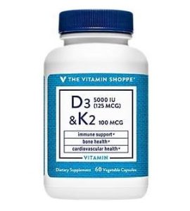 The Vitamin Shoppe Vitamin D3 & K2 - Immune Support & Bone Health - 5,000 IU