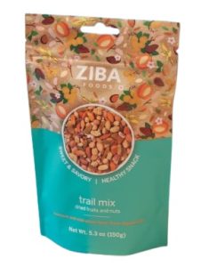 Ziba Foods Trail Mix Non-GMO, Vegan, Whole 30 Friendly & Paleo