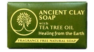 Ancient Clay Bar Soap with Tea Tree Oil, Fragrance Free