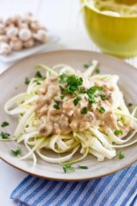 Creamy Chicken Zucchini Fettuccine