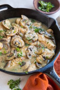 Creamy paleo mushroom chicken