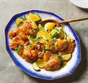 Pressure Cooker Honey-Orange Chicken with Zucchini