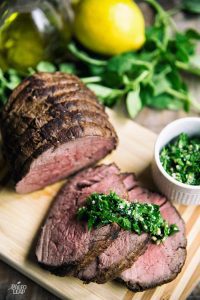 Balsamic Dijon-Glazed Beef Tenderloin With Herb Sauce Recipe
