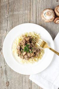 PALEO GROUND BEEF STROGANOFF