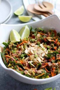 BBQ Ranch Chopped Salad With Brussels Sprouts and Kale
