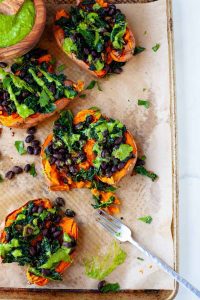 Vegan loaded sweet potato