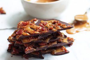 Dark Chocolate Caramel Bacon Bark