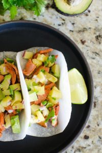 Paleo salmon tacos