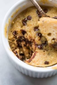 Paleo Microwave Cookie with Chocolate Chips
