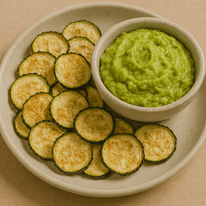 Zucchini Chips with Guacamole