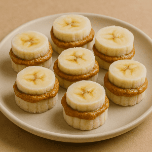 Frozen Banana Bites with Almond Butter