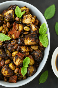 Air Fryer Brussels Sprouts with Bacon