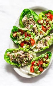 Tuna Avocado Lettuce Wraps