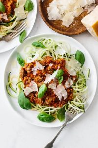 Zucchini Noodle Spaghetti Bolognese