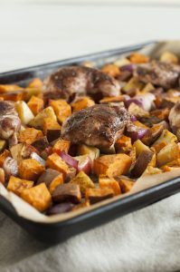 Apple and Sweet Potato Sheet-Pan Dinner
